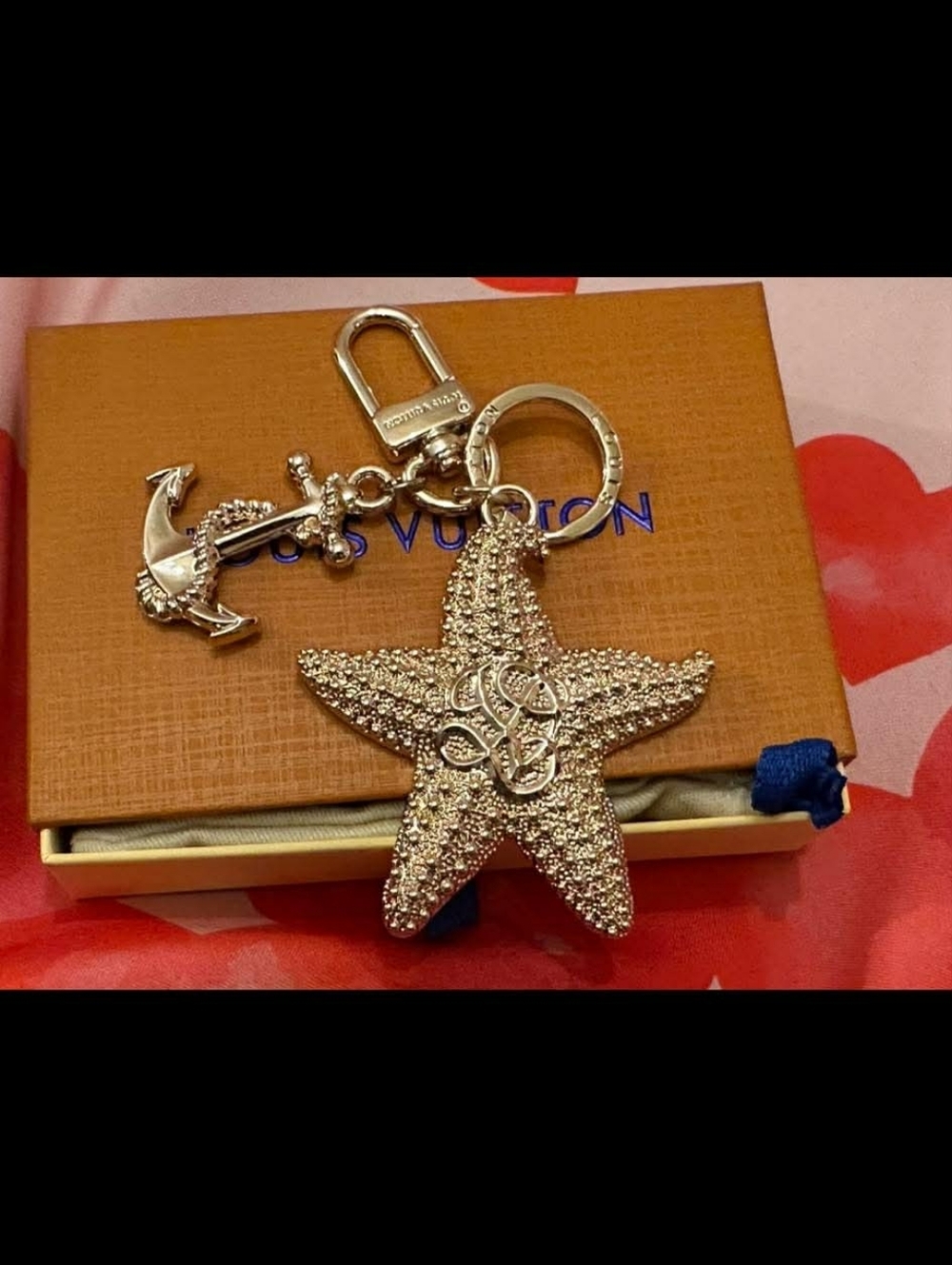 L Gold Starfish Keychain